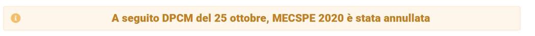 annullamento fiera mec spe